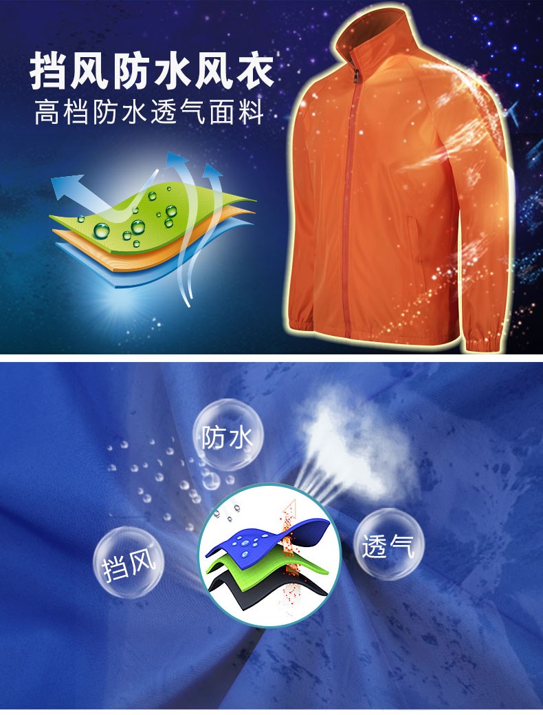 廣告風衣定制長袖外套定做廣告衫工服工作服diy防風防水印制logo(圖6)