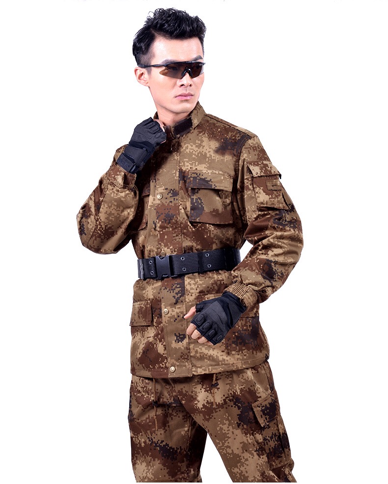 配發正品陸軍夏季叢林迷彩服男女士林地荒漠數碼冬迷彩作訓服套裝(圖10)