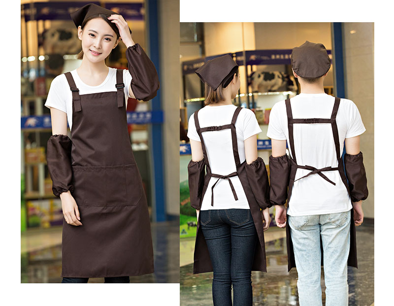 奶茶店美容養生超市餐廳圍裙定制logo印字服務員工作服背心帶韓版(圖28)