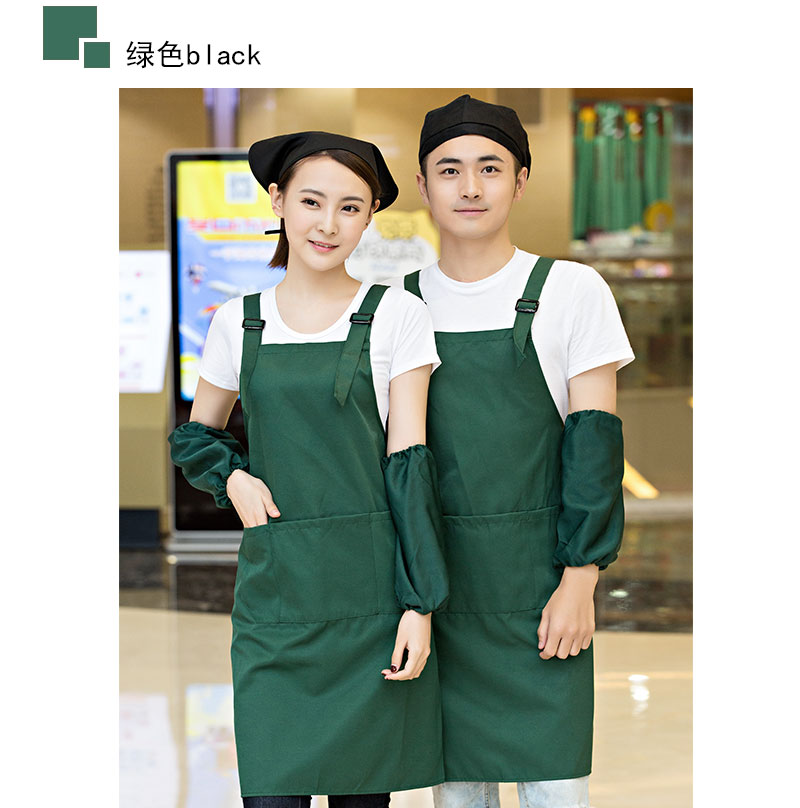 奶茶店美容養生超市餐廳圍裙定制logo印字服務員工作服背心帶韓版(圖29)