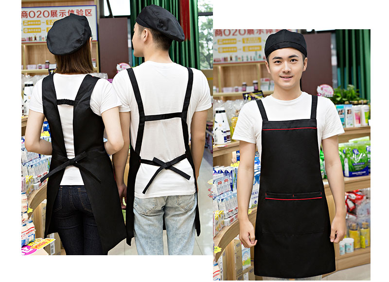 奶茶店美容養生超市餐廳圍裙定制logo印字服務員工作服背心帶韓版(圖17)