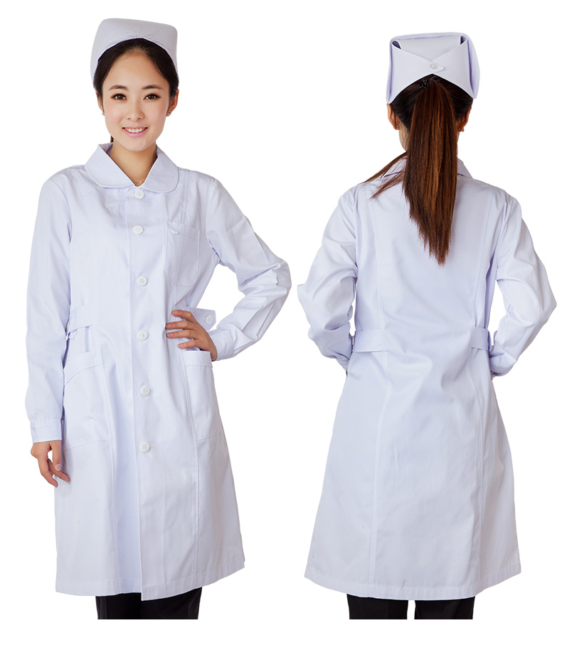 白大褂女長袖護士服白大衣醫生短袖薄款半袖藥店醫用工作服長款(圖12)