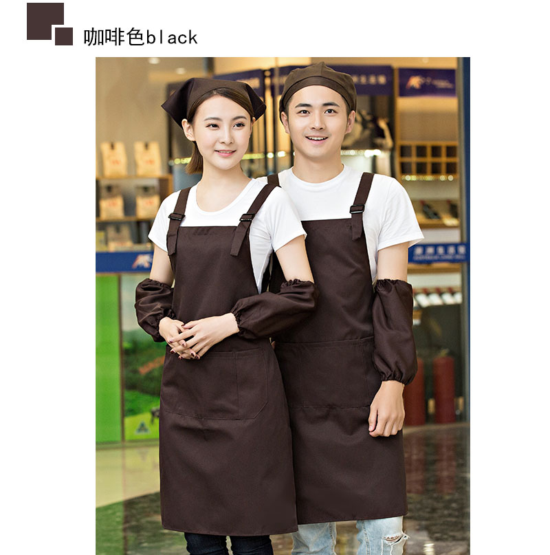 奶茶店美容養生超市餐廳圍裙定制logo印字服務員工作服背心帶韓版(圖27)