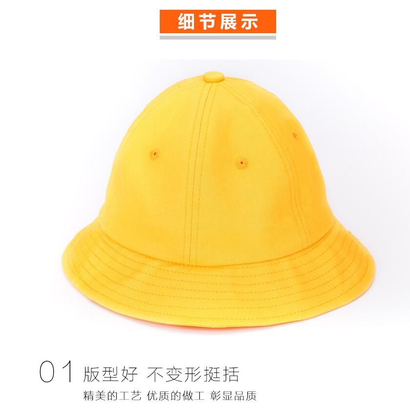 幼兒園秋冬帽子定做日本小朋友小學生安全小黃帽兒童漁夫帽定制男(圖6)