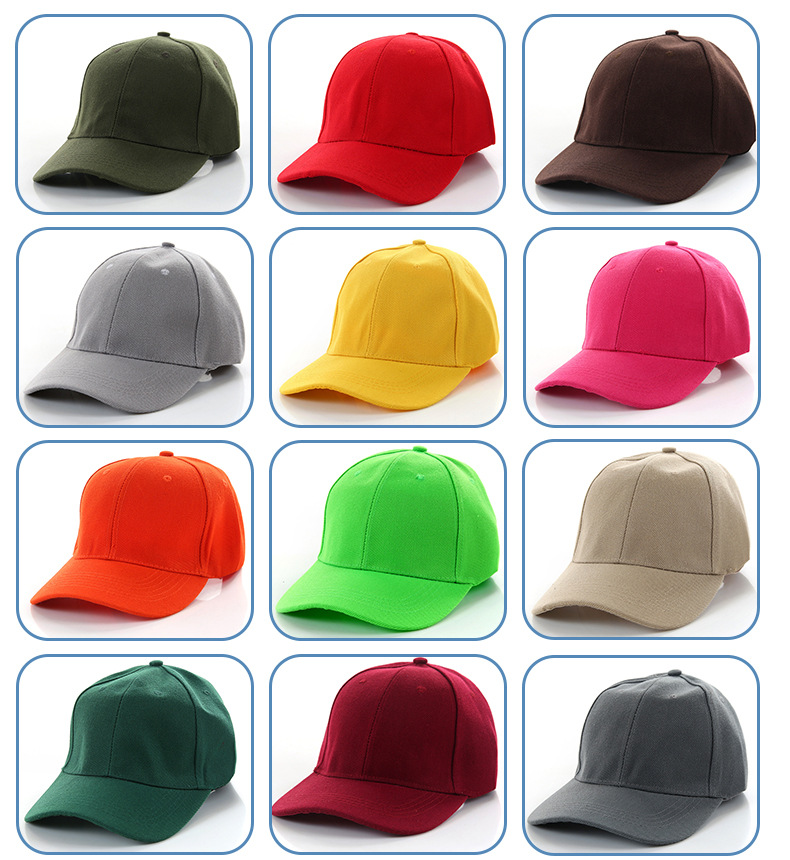 棒球帽定制工廠純色活動帽定做成人棉質鴨舌帽定做三明治廣告帽子(圖3)
