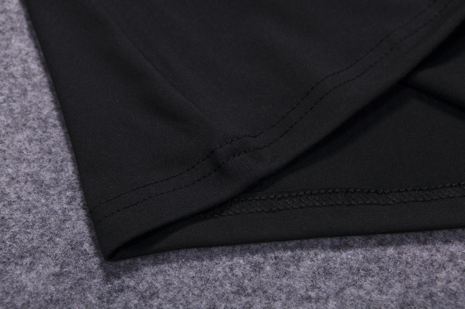 2019夏季男士短袖T恤V領純色體恤打底衫緊身半袖大碼男裝純黑色潮(圖34)