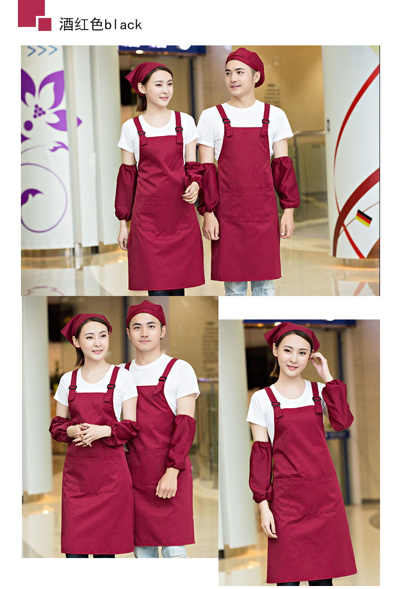 奶茶店美容養生超市餐廳圍裙定制logo印字服務員工作服背心帶韓版(圖26)