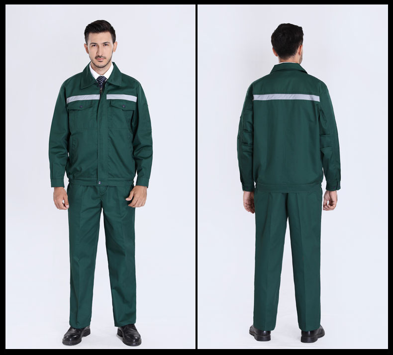 園林綠化工作服套裝男士反光條環衛服工程服定制反光條勞保服(圖3)