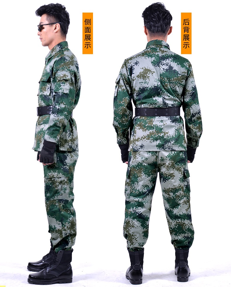 配發正品陸軍夏季叢林迷彩服男女士林地荒漠數碼冬迷彩作訓服套裝(圖18)