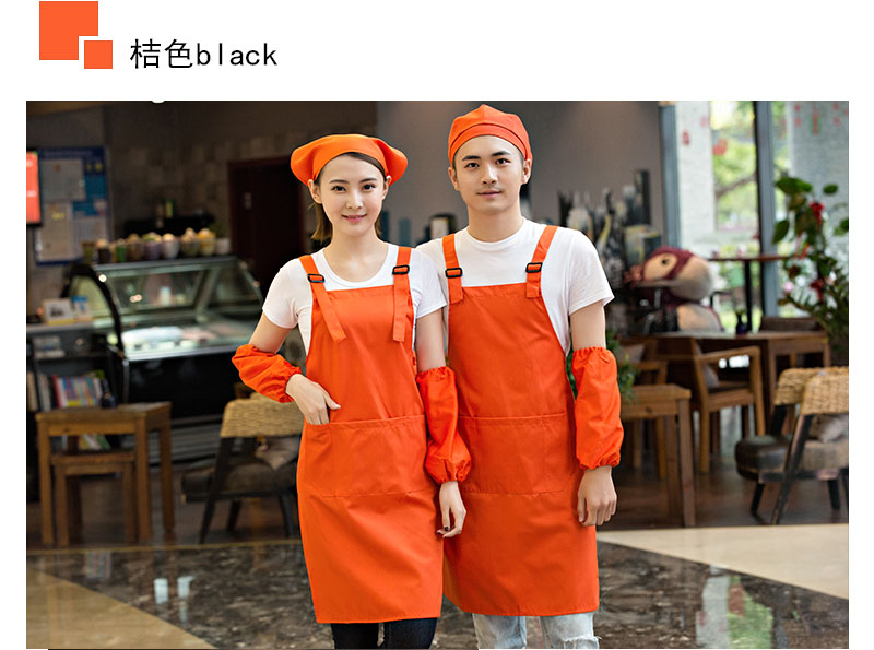 奶茶店美容養生超市餐廳圍裙定制logo印字服務員工作服背心帶韓版(圖33)