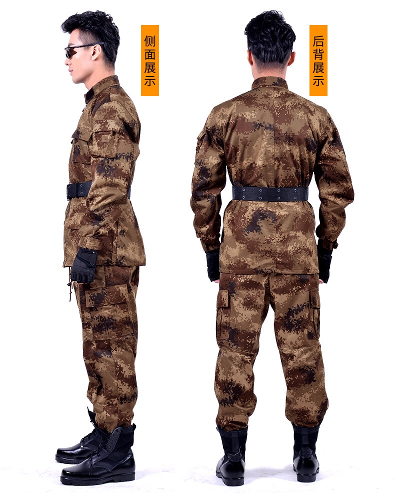 配發正品陸軍夏季叢林迷彩服男女士林地荒漠數碼冬迷彩作訓服套裝(圖12)