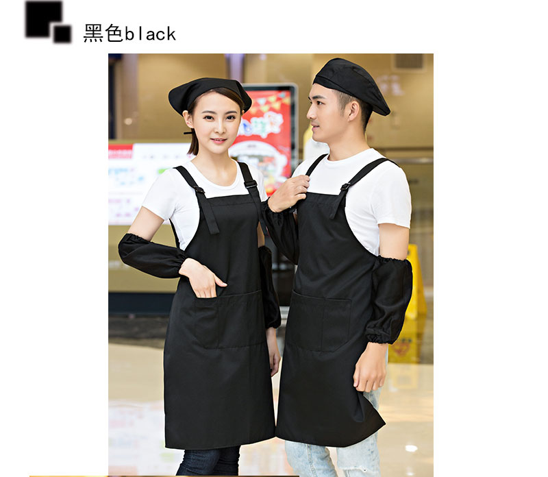 奶茶店美容養生超市餐廳圍裙定制logo印字服務員工作服背心帶韓版(圖31)