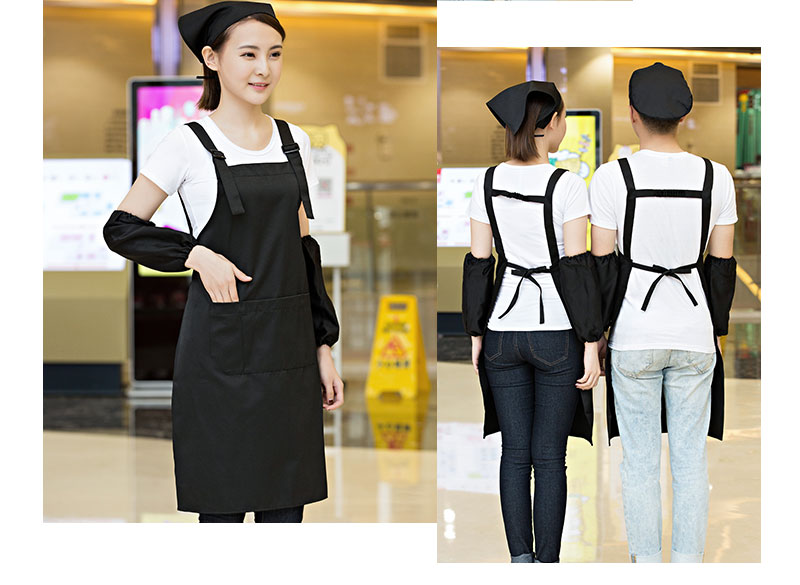 奶茶店美容養生超市餐廳圍裙定制logo印字服務員工作服背心帶韓版(圖32)
