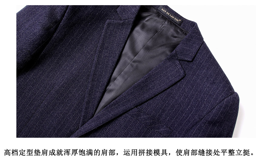 男女西裝套裝1111#條紋黑底（仿毛料）(圖7)