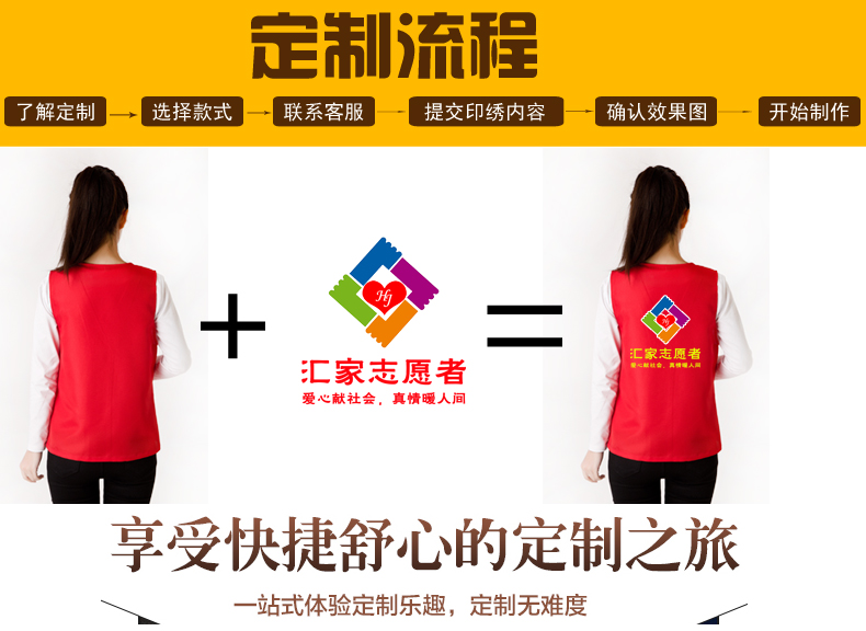 紅志愿者馬甲定制印logo工作服定做廣告背心公益宣傳工裝馬夾印字(圖1)