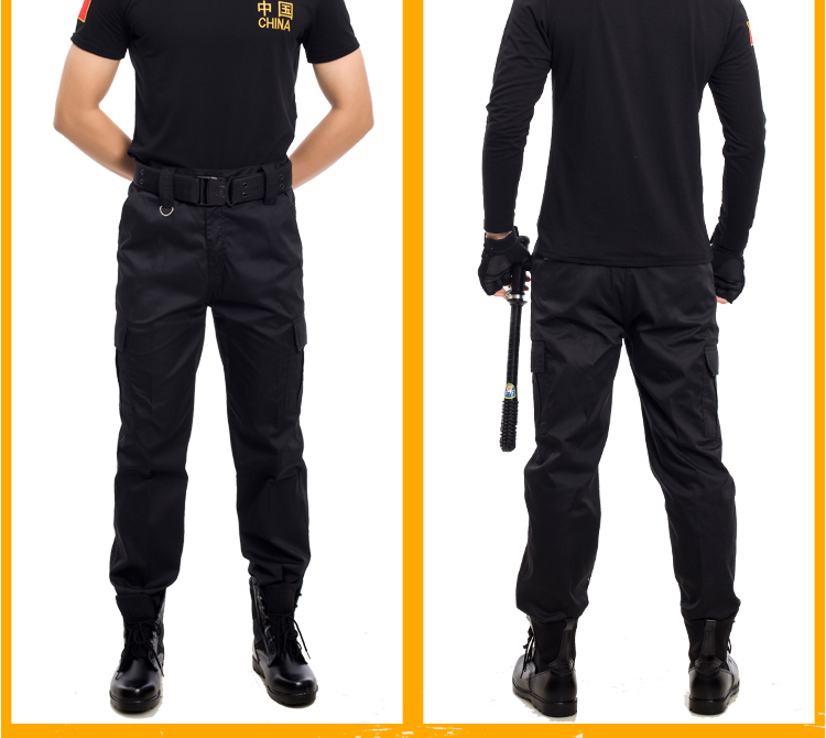 夏季保安短袖作訓服T恤DIY定制刺繡吸汗工作服戶外物業安保服套裝(圖12)