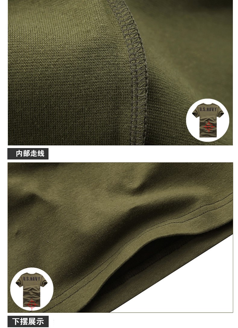 夏裝情侶裝軍迷緊身T恤女軍綠打底棉質戶外服裝黑色彈力短袖上衣(圖20)