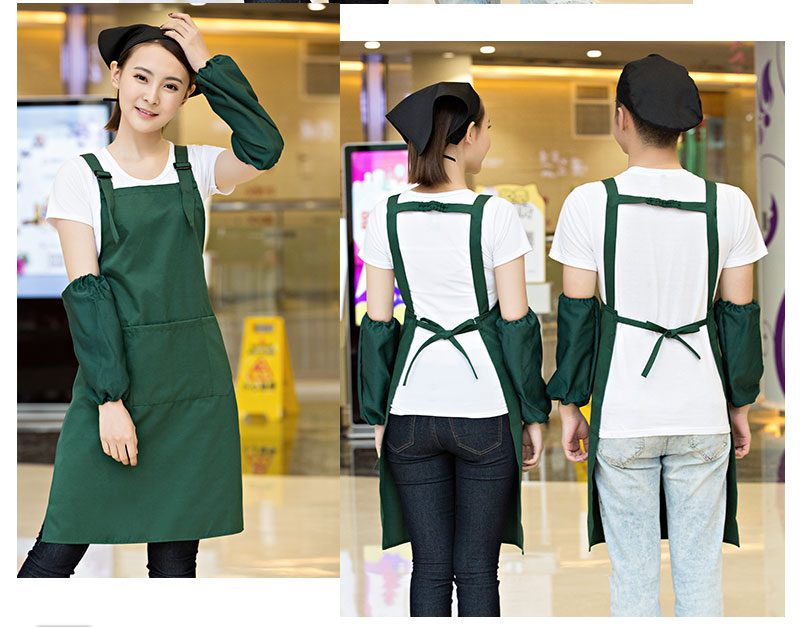 奶茶店美容養生超市餐廳圍裙定制logo印字服務員工作服背心帶韓版(圖30)