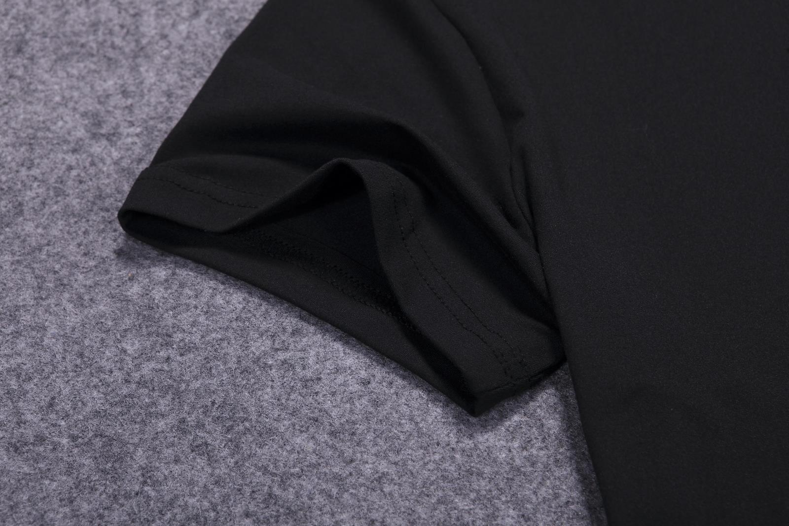 2019夏季男士短袖T恤V領純色體恤打底衫緊身半袖大碼男裝純黑色潮(圖32)